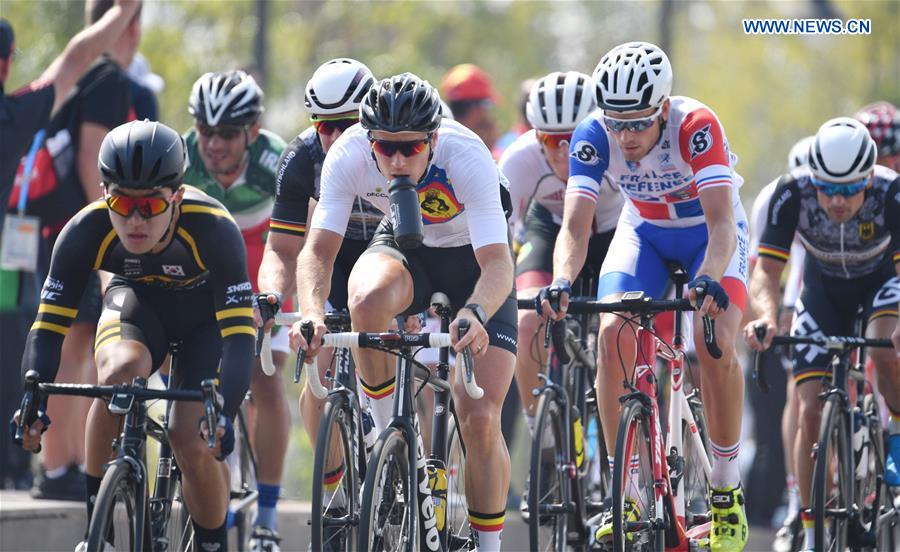 (SP)CHINA-WUHAN-7TH MILITARY WORLD GAMES-CYCLING ROAD