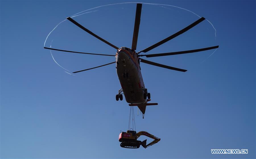 CHINA-SICHUAN-ROAD CONSTRUCTION-MI-26 HELICOPTER (CN)