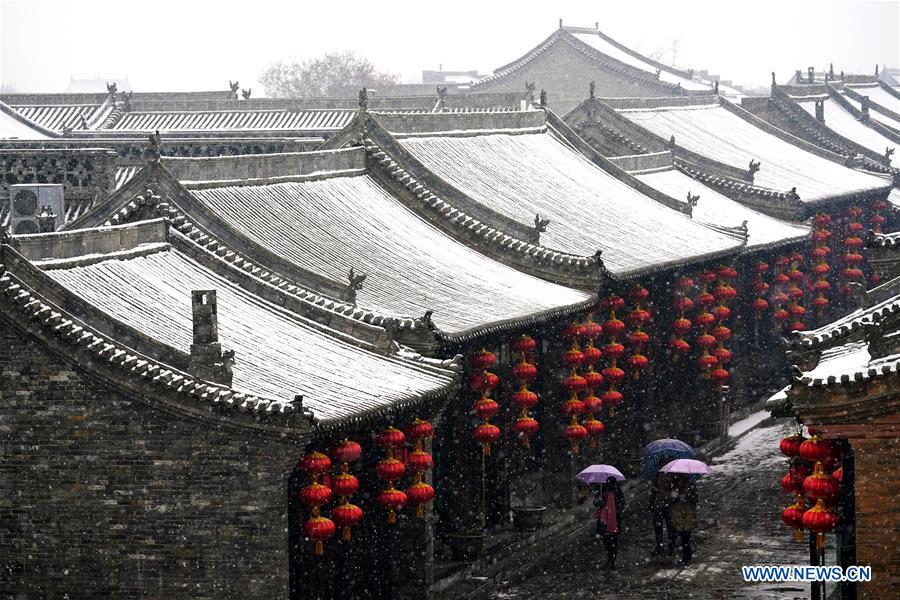 CHINA-SHANXI-PINGYAO-ANCIENT CITY-SNOWFALL (CN)