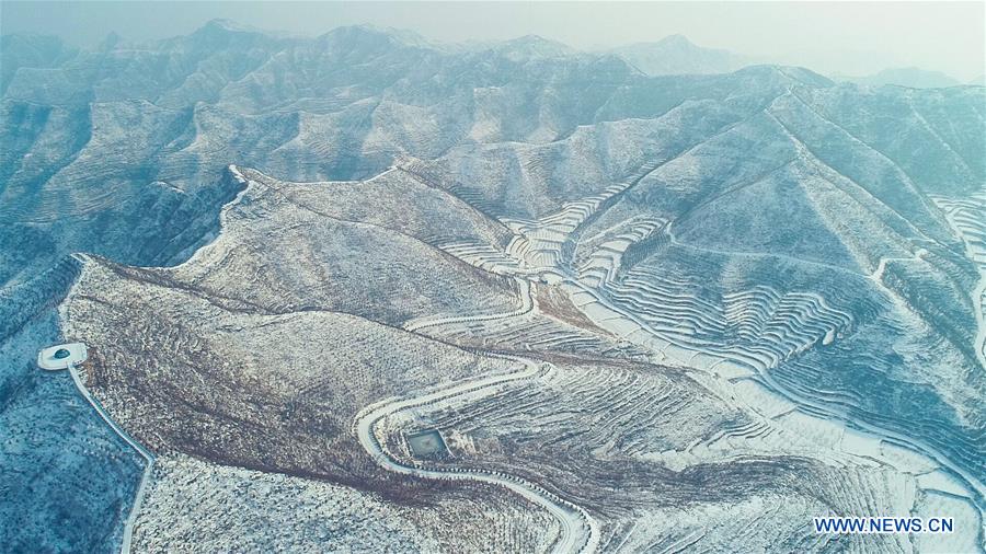 CHINA-HEBEI-TERRACED FIELDS-SNOW SCENERY (CN)