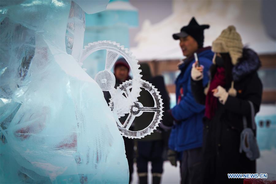 CHINA-HEILONGJIANG-ICE SCULPTURE-COMPETITION (CN)