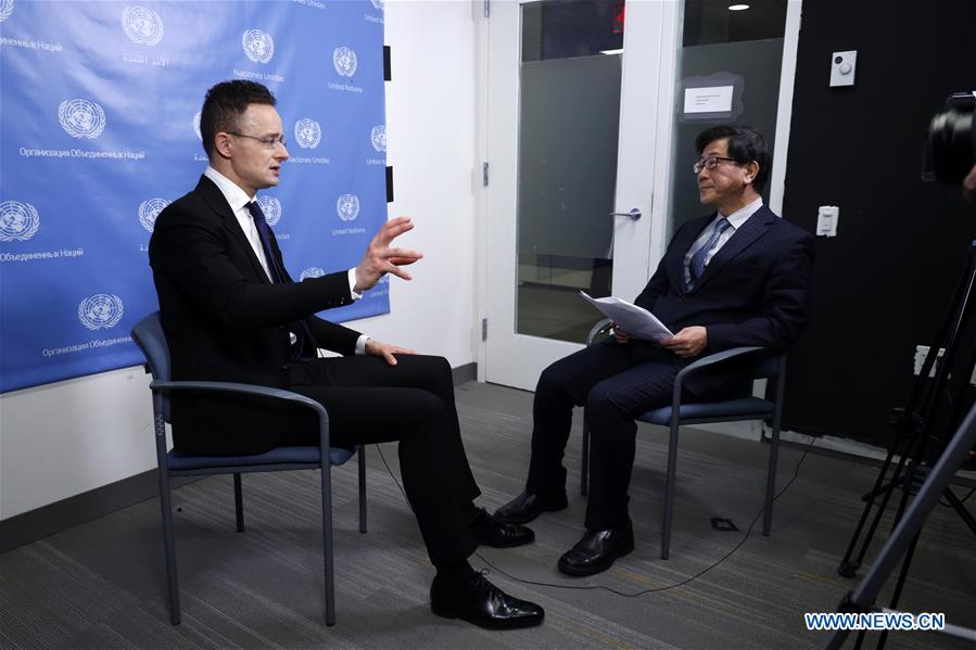 UN-HUNGARY-FM-INTERVIEW-CHINA-FIGHT-CORONAVIRUS