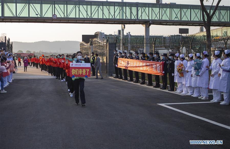 CHINA-JIANGXI-COVID-19-MEDICS-RETURN HOME-ARRIVAL (CN)