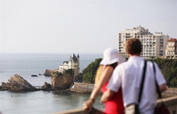 Seaside view in Biarritz, France