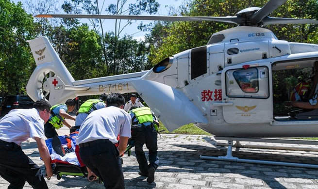 Air rescue drill held in Shenzhen, S China