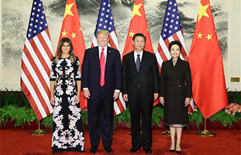 Xi holds welcome ceremony for Trump