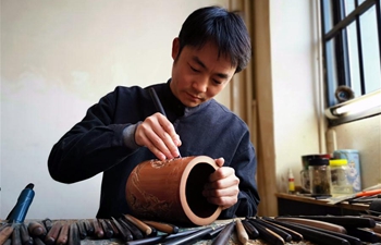 In pics: craftsmen's work in E China's Anhui