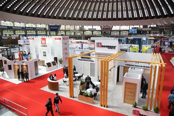 People visit 2019 South-East Europe Belgrade Building Expo in Serbia