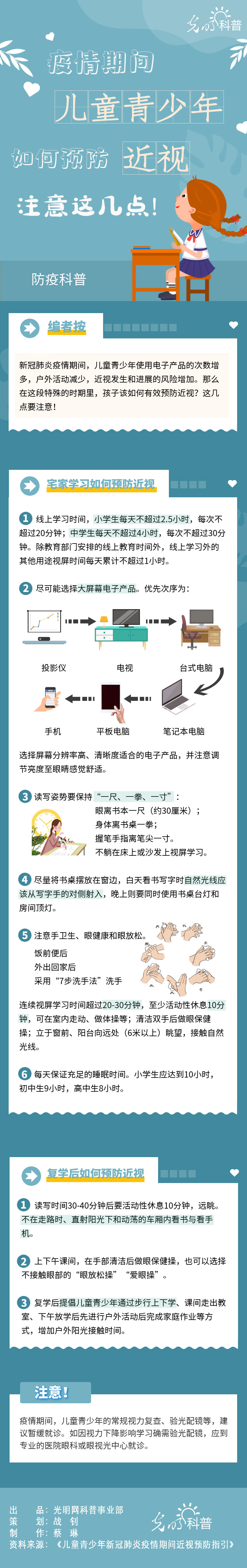 【防疫科普】疫情期間兒童青少年如何預(yù)防近視？注意這幾點(diǎn)！