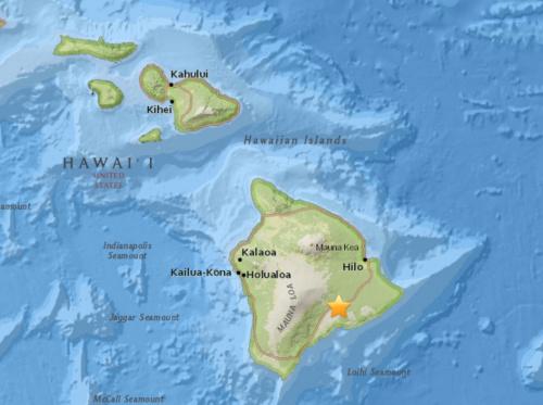 夏威夷大島發生5.8級地震震源深度1.8公里