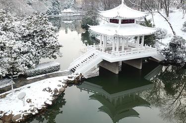 合肥：環城公園雪景美